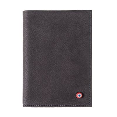 Large Albert gray Nuage nubuck leather wallet