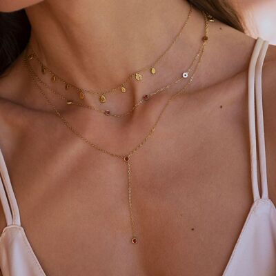 Y Yara Halskette – kleine Kristalle