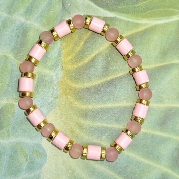 Bracelet Dakar rose clair