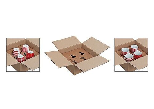 Verpackung Karton, 4er Set Becher ,B31 x T31 x H13 cm