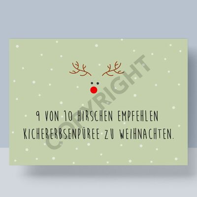 WEIHNACHTSPOSTKARTE - KICHERERBSENPÜREE