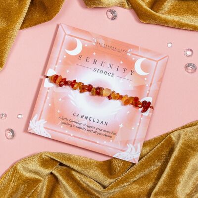 Carnelian Crystal Chip Bracelet