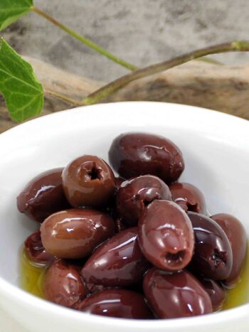 Olives noires sans noyau en saumure - Grèce Kalamata 3