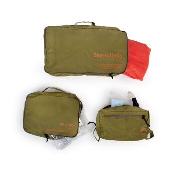 ORGANISATEUR DE VALISE SERENDIPITY VERT OLIVE (L) HF 3