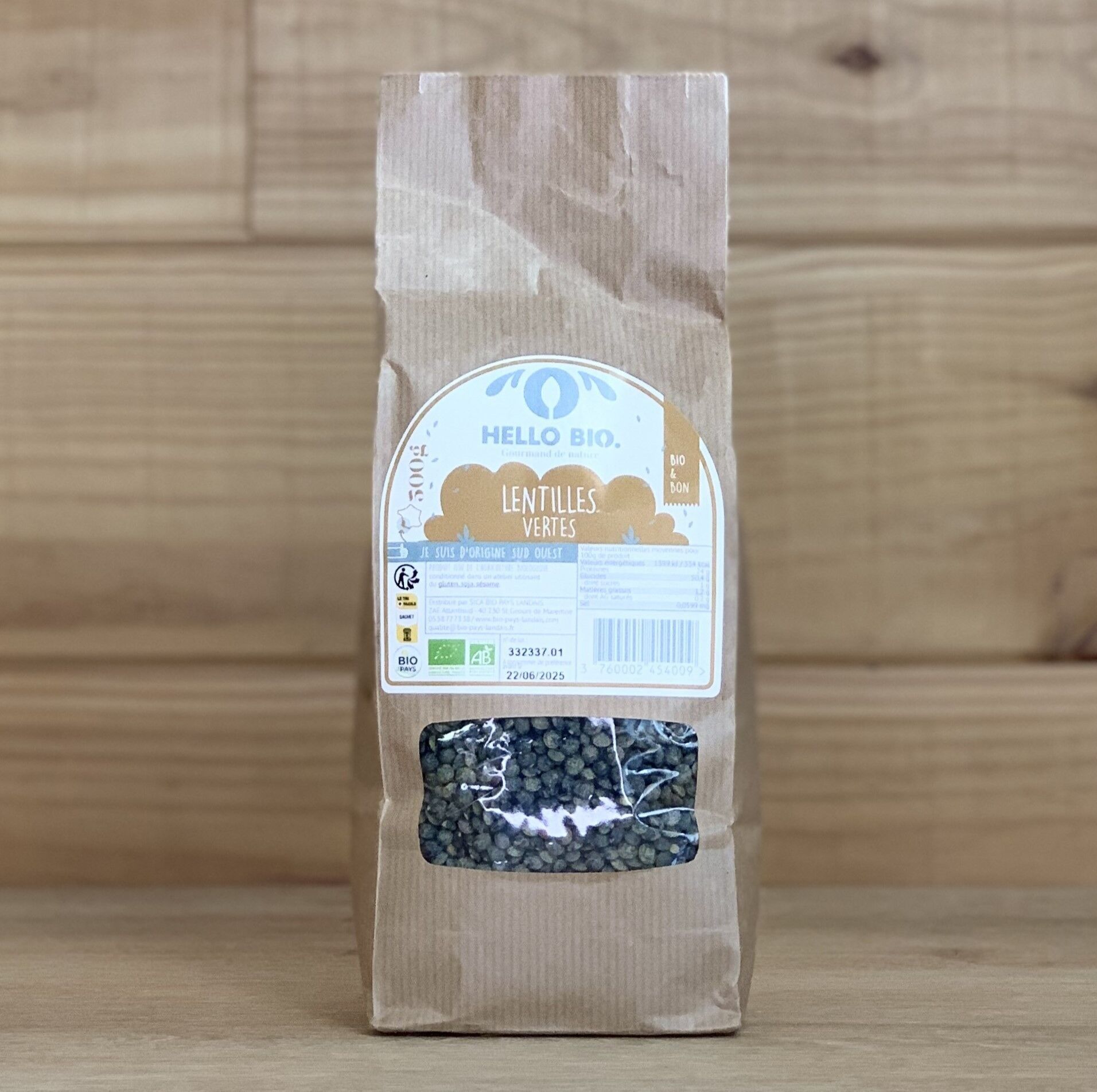 Lentejas Verdes Ecológicas - 500g