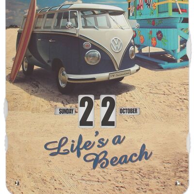 VW T1 Combi Calendario perpetuo - Beachlife