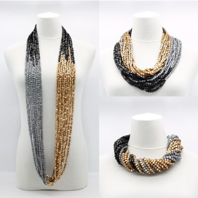 NEXT Pashmina Necklaces - Trio -New Gold/Grey/Black