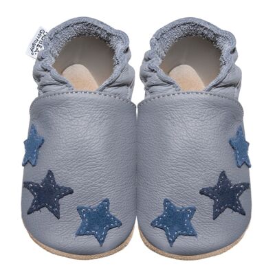 Chaussures enfants grises avec étoiles bleues