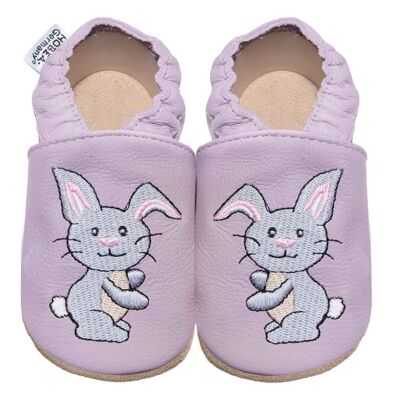 Chaussures enfant lapin violet pastel