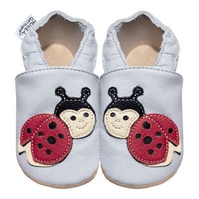 Scarpe per bambini coccinella grigio