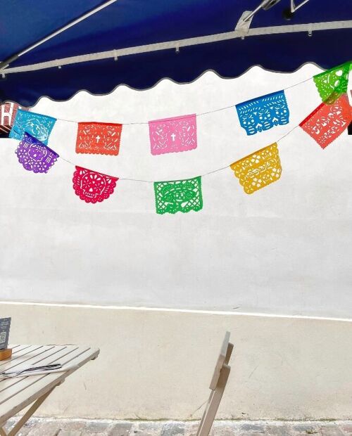 Papel picado plastique Fête des morts 24x17 cm