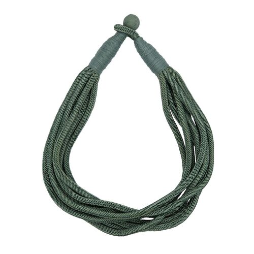 Sage Green Rope Layered Necklace