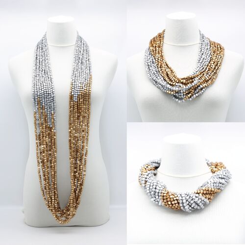 NEXT Pashmina Necklaces - Duo -New Gold/Silver