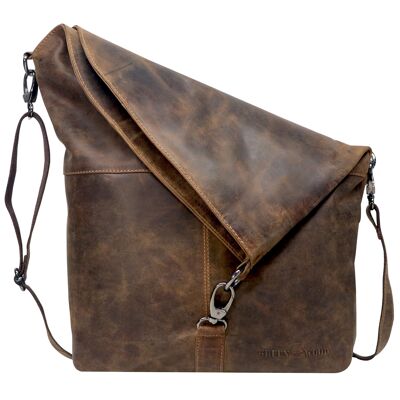 Elke Schultertasche Umhängetasche Damen Groß Messenger Bag Herren Leder