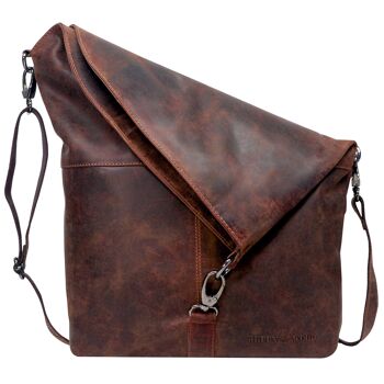 Elke Sac à Bandoulière Sac Bandoulière Femme Grand Sac Messager Cuir Homme 16