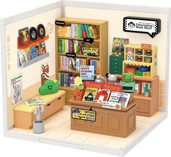 Librairie fascinante DIY House Super Store, Robotime, DW004, 16.3×16.3×15.2 cm 1