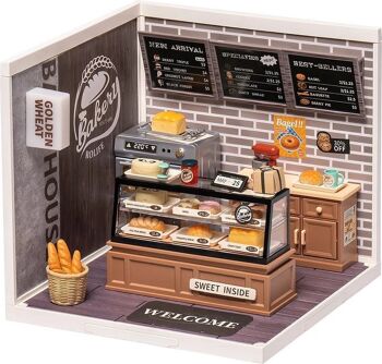 DIY House Super Store Boulangerie de blé doré, Robotime, DW005, 16.3×16.3×15.2 cm 1