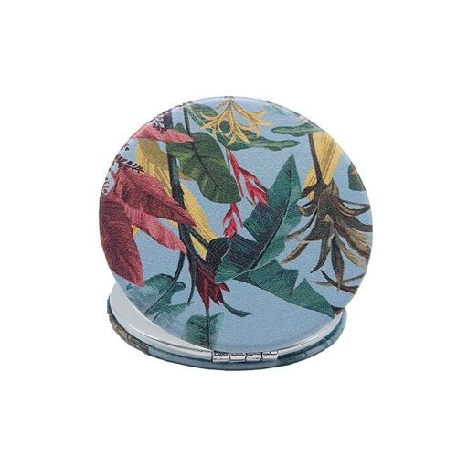 Botanical Palm Blue Compact Mirror