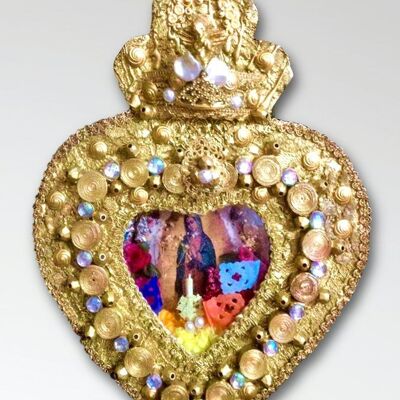 Large baroque heart - Gold