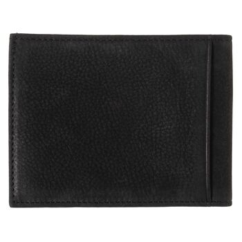 Portefeuille Italien Arthur cuir Marin - Nubuck Noir c'est noir 3