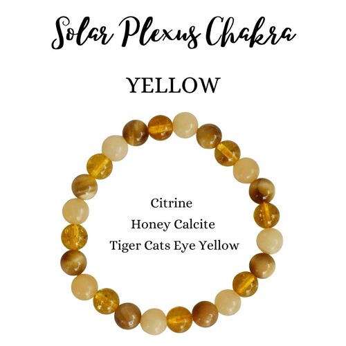 Harmonize SOLAR PLEXUS Chakra Crystals Bracelet, Chakra Stones Bracelet, Healing Crystal Energy Bracelet,Chakra Balancing,Elevate Confidence