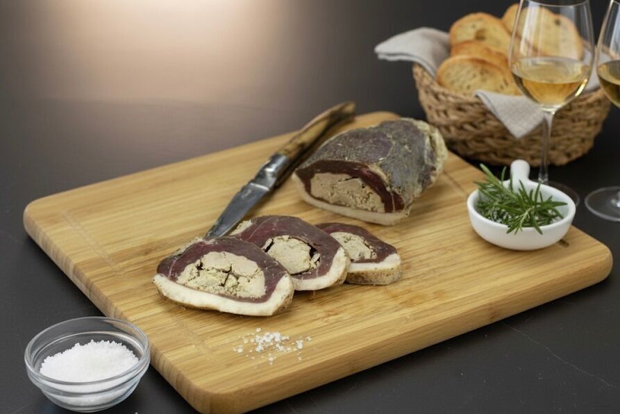 Magret de pato seco relleno de foie gras – 400 g (Envío sólo en Francia continental)