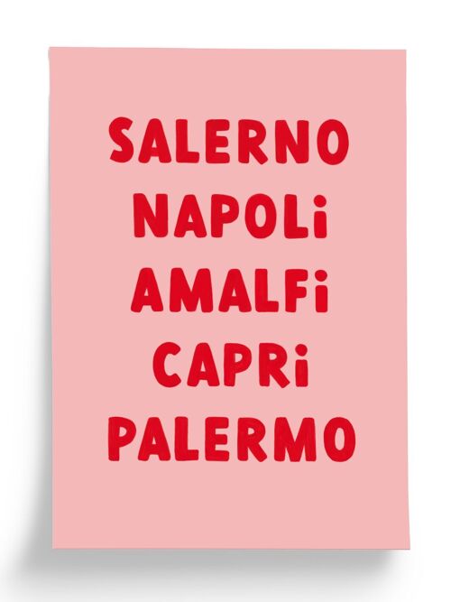 Affiche illustrée Capri - format 30x40cm