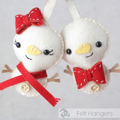 DIY Felt Kit - Snowmen Hangers