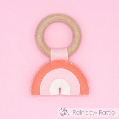 DIY Felt Kit - Rainbow Rattle - Pink