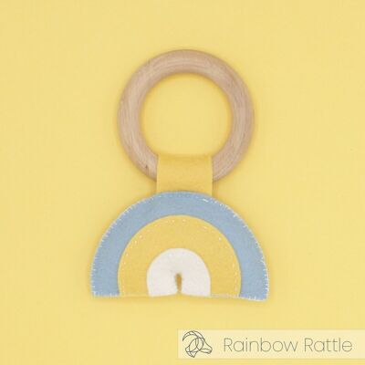 DIY Felt Kit - Rainbow Rattle - Blue