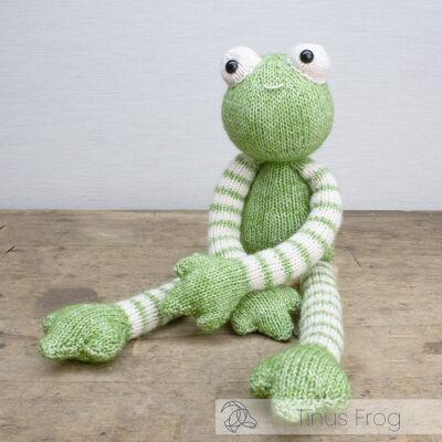 Kit lavoro a maglia fai da te - Tinus Frog