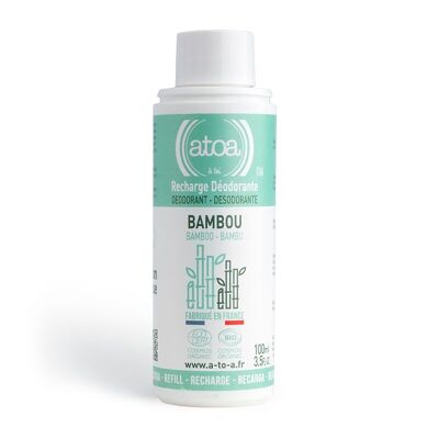 ATOA - RICARICA Deodorante roll on Bambù Biologico - COSMOS ORGANIC - 100ml