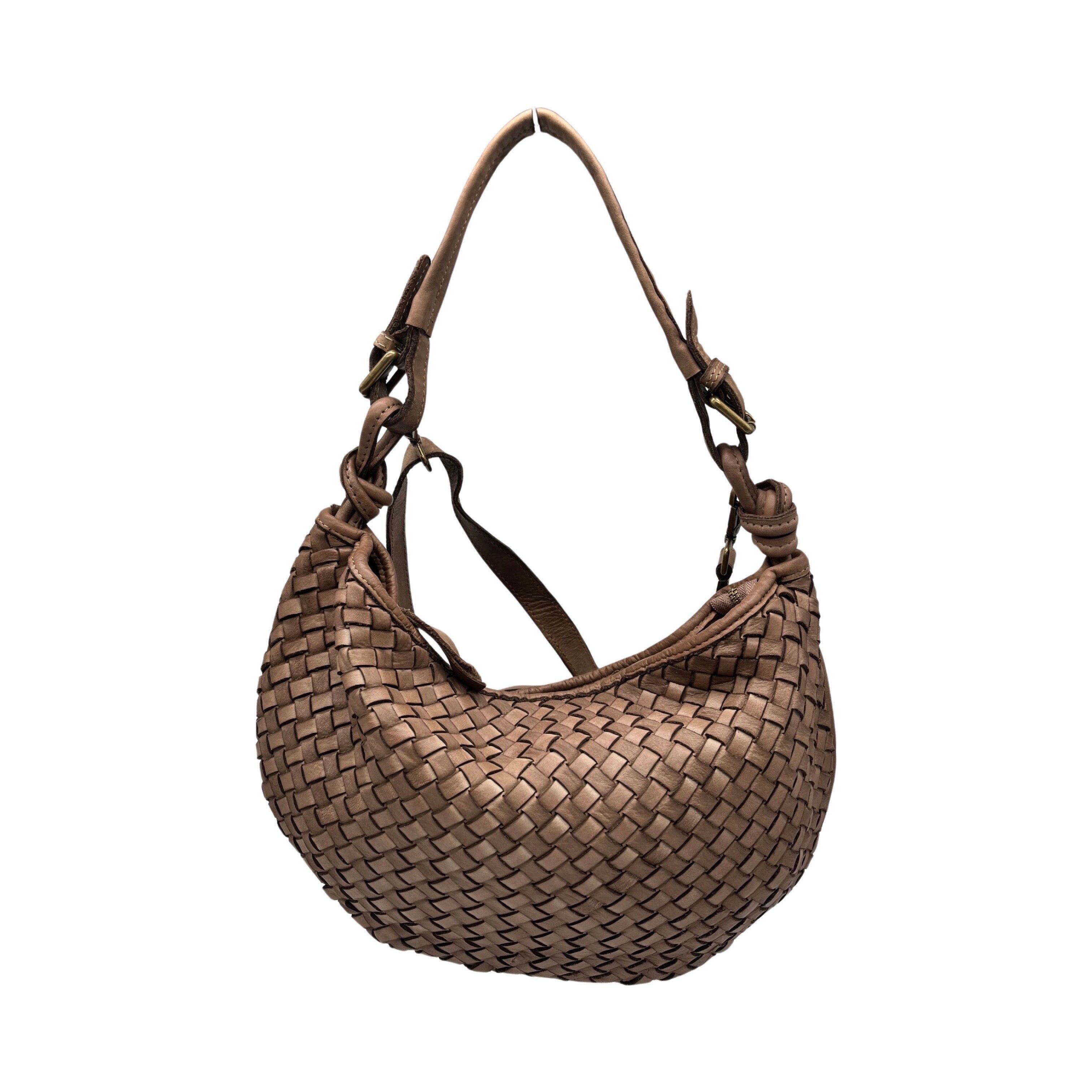 BORSA A TRACOLLA ALTEA IN PELLE LAVATA TORTORA