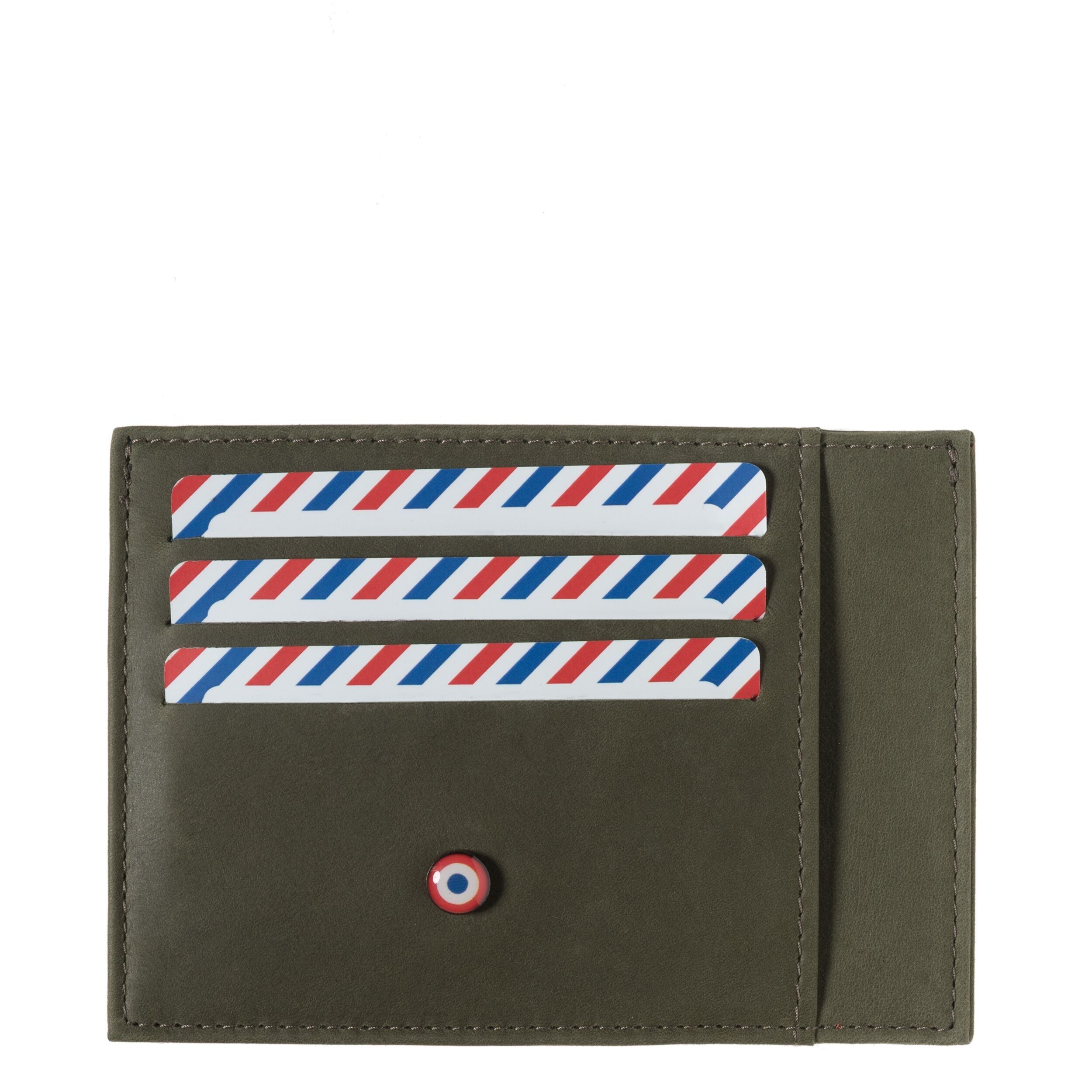 Portacarte Paul in pelle vintage Legno verde