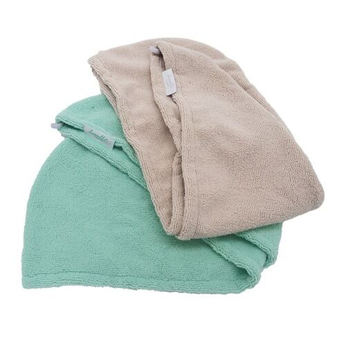 Turbans Mint & Grey 2PK