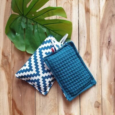 Fabric sponges - ecological / zero waste / artisanal / handmade / Made in France / honeycomb