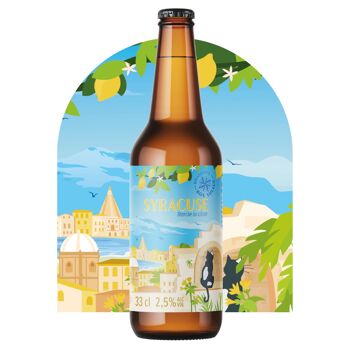 Bière éphémère Blanche aux citrons "Syracuse" 2,5% 33CL 1