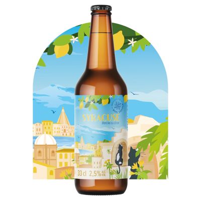 Bière éphémère Blanche aux citrons "Syracuse" 2,5% 33CL
