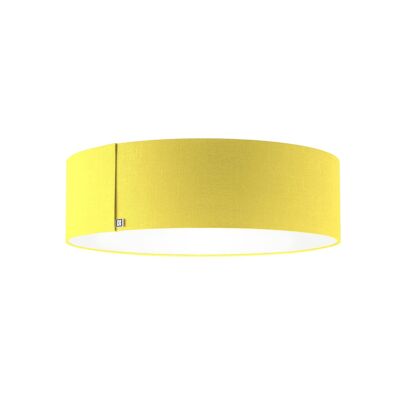 Handgefertigte Deckenlampe in leuchtendem Gelb