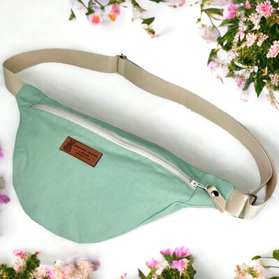 Sac banane, "Chloé" vert d'eau