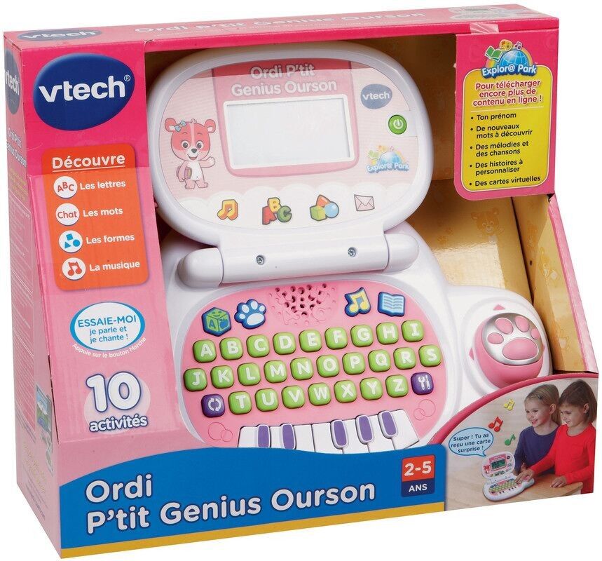 VTECH - Computer P'tit Genius Teddy bear pink