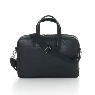 Antoine Grained leather briefcase Black is black