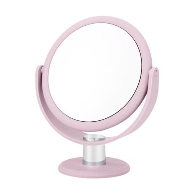 Specchio cosmetico rosa soft touch