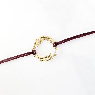 Burgundy Olympic laurel bracelet