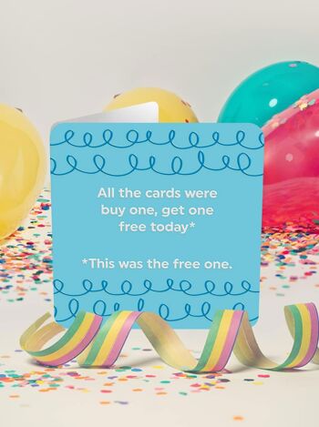 Carte d'anniversaire amusante – Achetez-en une, obtenez-en une gratuitement 2