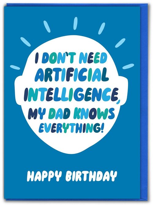 Funny Birthday Card - Funny AI Dad Birthday Card