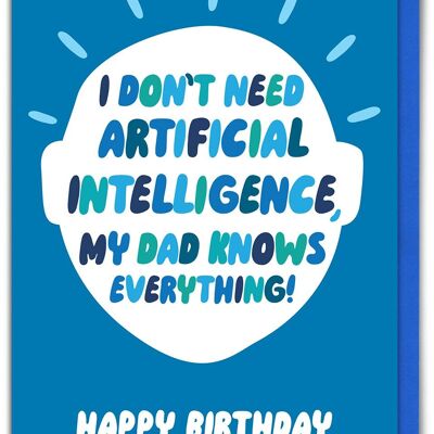 Lustige Geburtstagskarte – lustige AI-Vater-Geburtstagskarte