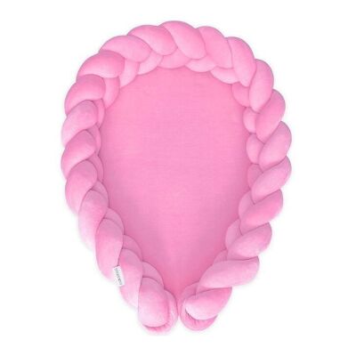 2in1 Pink Braid Cot Bumper Reducer