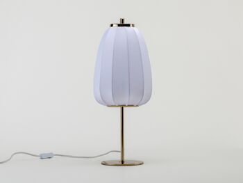 Lampe de table blanche en tissu doux 6