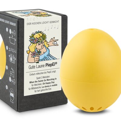 Huevo de pitido de buen humor amarillo claro / temporizador de huevo inteligente